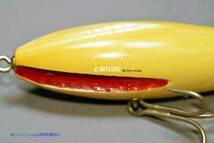 オールド珍品希少面白ルアー WILLSON BAIT CO. WOBBLER c1914 WODDEN LURE　VINTAGE LURE （4345-124）USA #OLDLURE #ARTLURE_VINTAGE _画像2