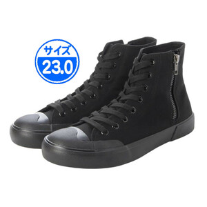 [ new goods unused ]23557 canvas sneakers black 23.0cm black 