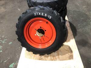  tire * hole set tire size :27×8.5-15 TCM Bobcat 543 4ps.@ unused 