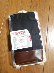 ◆送料無料◆スマホ用キャリングケース 2WAYPOUCH ★ベルト通可★タッチペン付★カラビナ付 BR(ブラウン) RBCA118