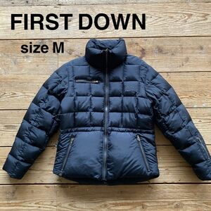 【vintage】FIRST DOWN レディース　ダウンジャケット　ブラック　サイズM