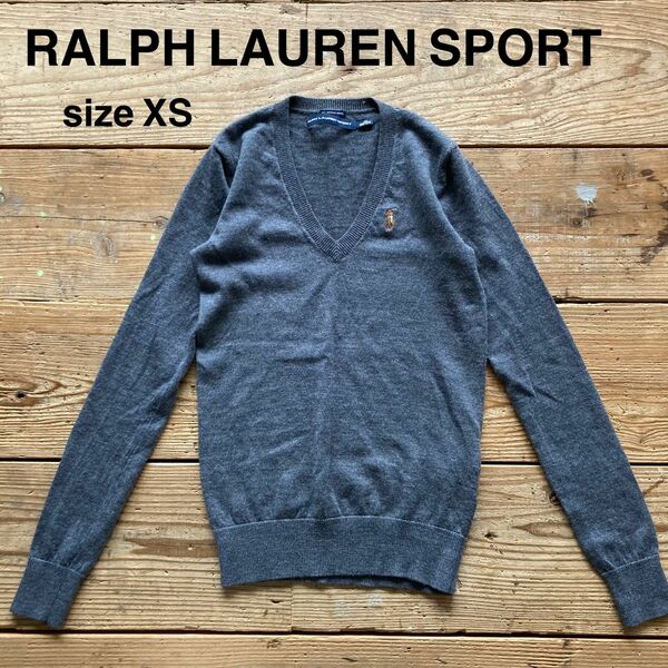 RALPH LAUREN SPORT Ｖネック　セーター　ニット　ポニー刺繍