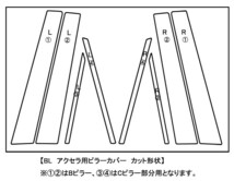 【ドレスアップ】BL型 アクセラスポーツ 3Dカーボンピラーカバー8P【バイザー無し車用】【ピラーガーニッシュ】_画像2