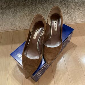 Diana ブラウン　スエード　茶色　パンプス　金具　シンプル　6cm ヒール スウェード 靴