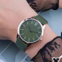 腕時計 レディース クォーツ 女性用 腕時計 丸型 木目調文字盤 革ベルト_画像1
