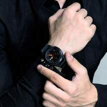 腕時計 メンズ クォーツ スポーツクロノグラフシリコンバンド高級時計防水蛍光カレンダークォーツ腕時計（メンズ）_画像4