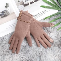 レディース アクセサリー 手袋 1ペア 新しい ファッション タッチスクリーン 冬 女性 手袋 ベルベット 厚手 暖かい ミトン_画像3