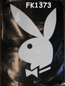 FK-1373◆2002　当時物　UK PLAYBOY AND RABBBIT HEAD DESIGN ポスター　大型　穴なし 　20240126