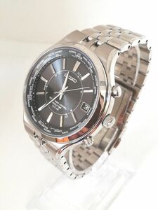 【電波ソーラー、美品】SEIKO　セイコー　ドルチェ　ワールドタイム　SADZ047　7B25-0AG0