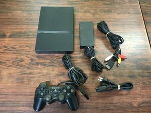 SONY PlayStation2 PS2 Slim Black console SCPH-70000CB controller tested ソニー プレステ2 スリム 本体 セット 動作確認済 C820