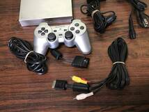 SONY PlayStation2 PS2 Slim Silver console SCPH-75000 controller tested ソニー プレステ2 スリム 本体 セット 動作確認済 C851_画像3