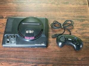 SEGA MEGA DRIVE HAA-2510 console controller set tested セガ メガドライブ 本体 コントローラー セット 動作確認済 C912