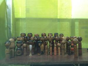 Kokeshi 39dolls Japanese Wooden こけし 石原日出男 志乃ぶ 田中敦夫 清二 小林誠太郎 遊佐和義 他 39本 S387