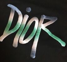 Dior x Stussy コラボ Logo Embroidered Tシャツ XXL BLACK ディオール ステューシー 刺繍 TEE Shawn ロゴ 半袖 カットソー ブラック 黒_画像3
