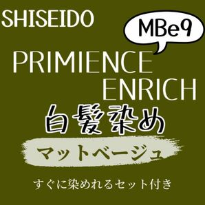 最安値　MBe9 資生堂　美容室の　白髪染め　ショート　ヘアカラー　マットベージュ　明るめ　8 7 6 5 トーンあり