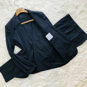 マッキントッシュフィロソフィー　mackintosh philosophy スーツ　セットアップ　サイズ38　L ネイビー　コットン　ストレッチ　本切羽