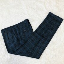 ★希少のビッグサイズ4XL★スーツ　セットアップ　スリーピース　テーラードジャケット　ネイビー　ウィンドウペンチェック　ラペルピン_画像9