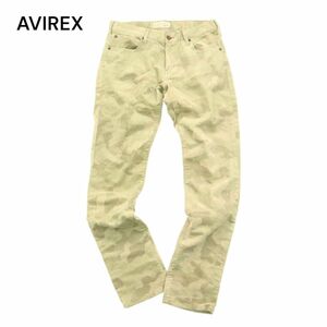 AVIREX アヴィレックス CORDUROY CAMO 5POCKET PANTS★ 迷彩 カモフラ総柄 コーデュロイ ストレッチ パンツ Sz.M　メンズ　A3B05922_C#Q