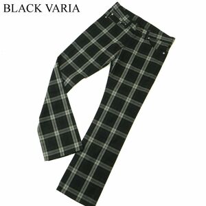 BLACK VARIA ブラックバリア 通年 チェック★ ストレッチ スリム パンツ Sz.30　メンズ 日本製　A3B05965_C#R