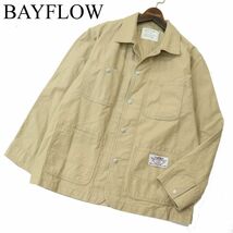 BAYFLOW ベイフロー 通年 コットン★ ワーク ジャケット カバーオール Sz.4　メンズ　A4T00033_1#C_画像1