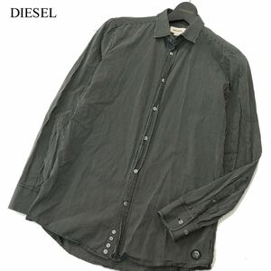 DIESEL ディーゼル 通年 ブレイブマン ワッペン★ 長袖 ストライプ シャツ Sz.S　メンズ　A4T00145_1#C