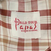 Papas パパス 通年 ゆったり♪ 長袖 チェック シャツ Sz.L　メンズ　A4T00336_1#C_画像6