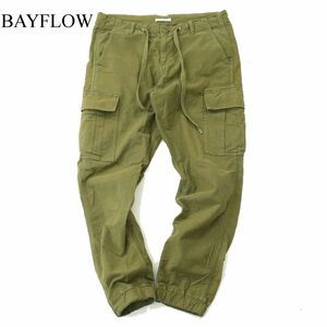 BAYFLOW ベイフロー 秋冬 細畝 コーデュロイ★ イージー ストレッチ カーゴ ジョガー パンツ Sz.2　メンズ　A4B00105_1#Q