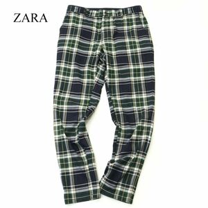 ZARA ザラ マン 現行タグ★ 通年 チェック ストレッチ テーパード パンツ Sz.31　メンズ　A4B00113_1#R