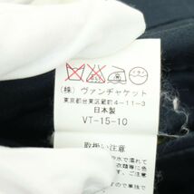 VAN JAC ヴァン ジャック 通年 シンチバック★ コットン スラックス パンツ Sz.85　メンズ ネイビー 日本製　A4B00124_1#R_画像10