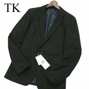 【新品 未使用】 TK タケオキクチ 通年 総裏 アンコン テーラード ジャケット Sz.M　メンズ 黒　A3T09887_8#O