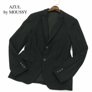 AZUL by MOUSSY アズール マウジー 通年 KERSEY TAILORED JACKET★ ストレッチ テーラード ジャケット Sz.S　メンズ 黒　A4T00552_1#O
