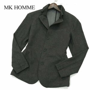 美品★ MK HOMME ミッシェルクラン オム 通年 コンバーチブル テック イージー ジャージ ジャケット Sz.48　メンズ グレー　A4T00550_1#O