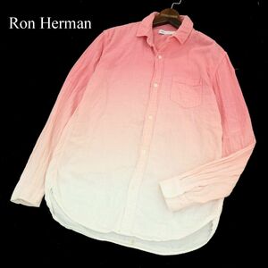 Ron Herman ロンハーマン 通年 グラデーション★ 長袖 ガーゼ シャツ Sz.M　メンズ　A4T00547_1#C