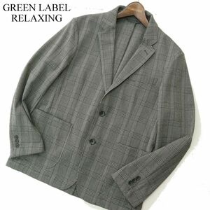 GREEN LABEL RELAXING ユナイテッドアローズ 通年 チェック★ アンコン テーラード ジャケット Sz.S　メンズ グレー　A4T00542_1#O