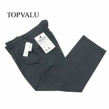 【新品 未使用】 TOPVALU トップバリュ イオン 春夏 ドライ ワンタック スラックス パンツ Sz.94　メンズ ネイビー 大きい　A4B00309_1#P_画像1