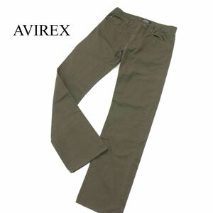 美品★ AVIREX アヴィレックス 通年 コットン ストレート パンツ Sz.L　メンズ　A4B00307_1#R