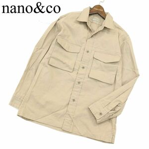 nano&co ナノユニバース 通年 リップストップ ミリタリー★ 長袖 シャツ ジャケット Sz.S　メンズ　A4T00760_1#O