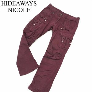 HIDEAWAYS NICOLE ハイダウェイ ニコル 通年 膝立体★ ストレッチ シューカット カーゴ パンツ Sz.50　メンズ　A4B00496_1#R