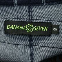 BANANA SEVEN バナナセブン 通年 長袖 デニム★ ウエスタン チェック シャツ Sz.S　メンズ　A4T00840_1#C_画像8