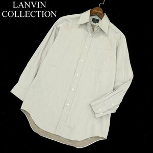 LANVIN COLLECTION ランバン コレクション 通年★ 長袖 コットン シャツ Sz.37-78　メンズ 日本製　A4T00830_1#C