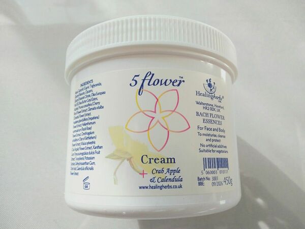 ヒーリングハーブス社ナチュラル・ファイブフラワークリーム プラボトル入り450ｇ　healing herbs Natural