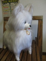 ■【美品】昭和レトロ 旧バンダイ ロングヘア スピッツ犬 38cm ぬいぐるみ 日本製 _画像2