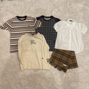 バーバリー　BURBERRY Tシャツ 長袖シャツ マフラー　トップス まとめて5点　チェック柄　