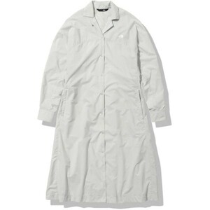 新品 L グレー THE NORTH FACE ノースフェイススワローテイル ドレス シャツ レディース レイン Swallowtail Dress Shirt ロング コート 87