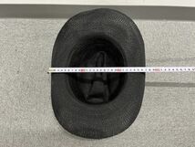 P284-I58-1100 ブランド不明 帽子 ウェスタンハット ブラック 縦約35cm 横約27cm_画像8