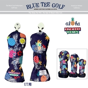 □送料無料 UT-NA ブルーティーゴルフ 【ポップン パイン：ネイビー】ユーティリティ用ヘッドカバー BLUE TEE GOLF PHC-03