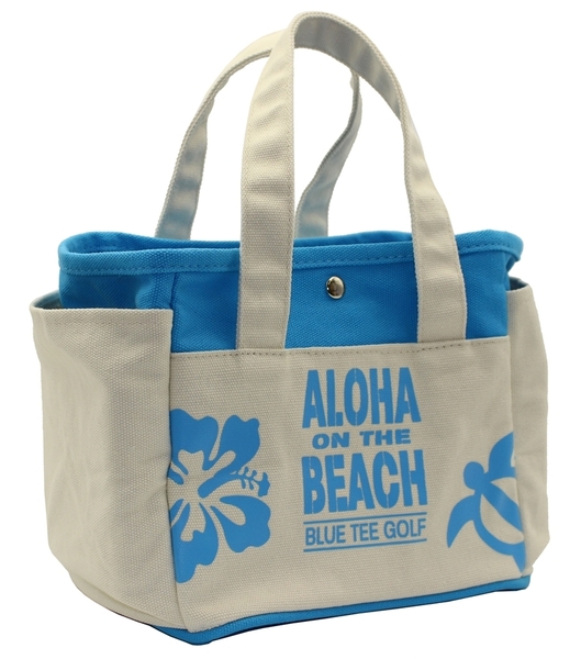 ■2送料無料【ブルー】ブルーティーゴルフ ALOHA ON THE BEACHラウンドトートバッグ【TT-004】 BLUE TEE GOLF