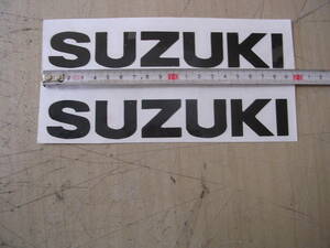 スズキ　SUZUKI　タンク　カウル　ステッカー　19㎝　黒2枚セット