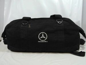 未使用に近い メルセデス・ベンツ 2way ボストンバッグ リュックサック Mercedes-Benz 刺繍ロゴ ブラック 黒 0125