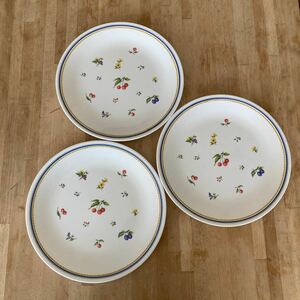 洋食器 コレール CORELLE 3枚セット 中古